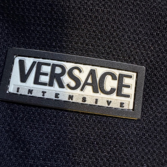 Versace Black and White Logo Patch straight leg leggings - Picture 2 of 5